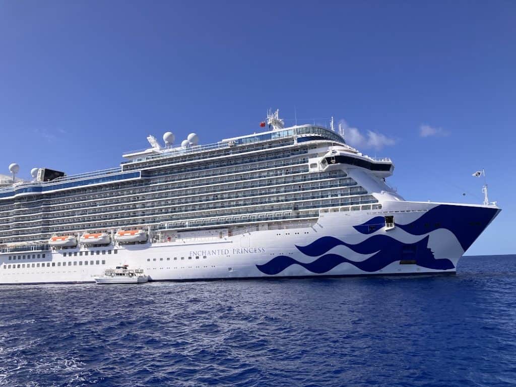 enchanted princess cruise ship docked at sea